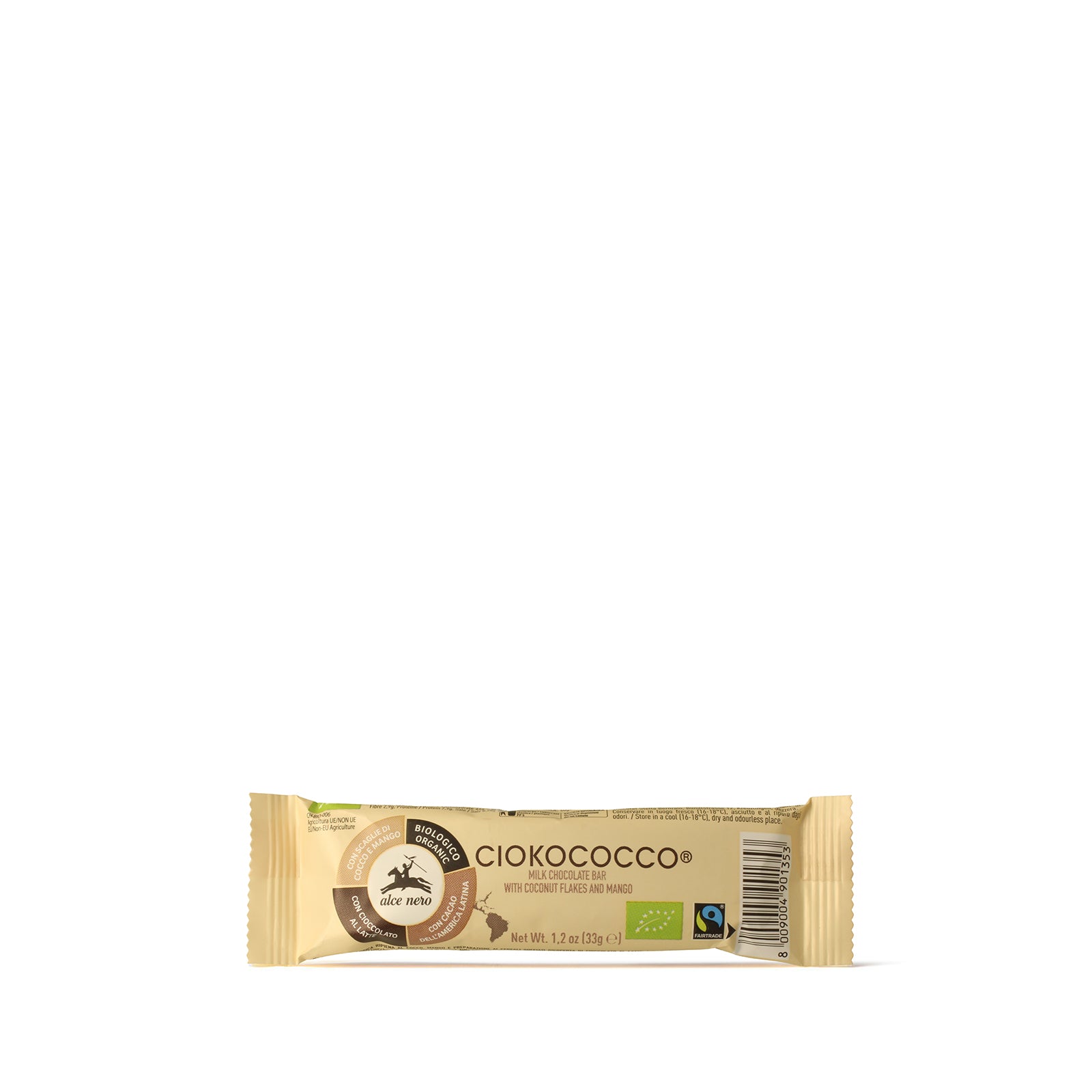 Ciokococco - barretta con cioccolato al latte, cocco e mango biologica